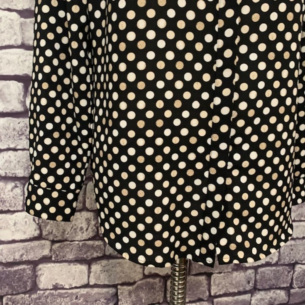 Coldwater Creek Polka Dot Blouse Size M - Picture 3 of 11
